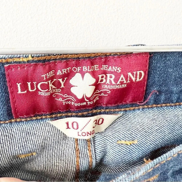 Lucky Brand Sofia Boot Cut Jean Dark Wash Flare Size 10 Long Western Style 10/30 - Picture 9 of 11